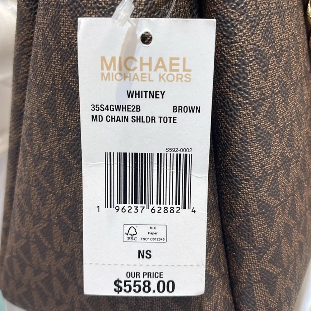 Michael Kors Whitney Medium Signature Logo Tote Shoulder Bag
Brown 
NWT - Picture 8 of 16